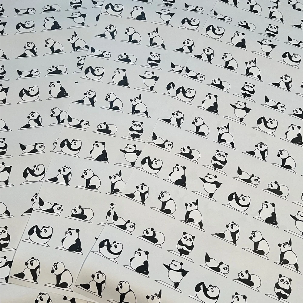 Panda Bear Yoga Wrapping Paper Sheets